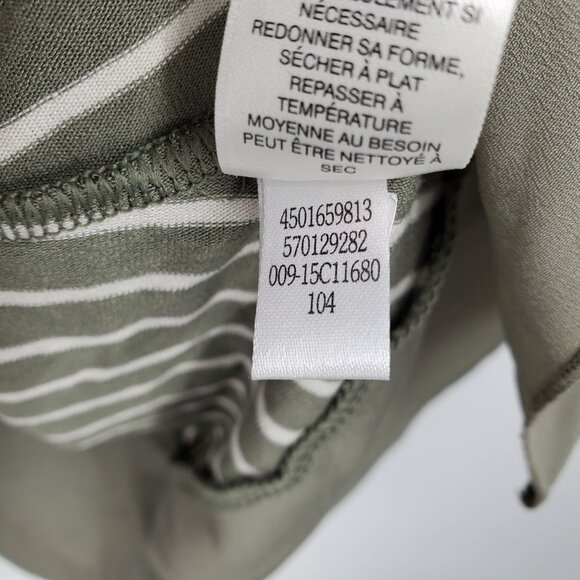 Chico's Fresh Striped Green and White Women's Blouse Top Shirt Large - Picture 7 of 10